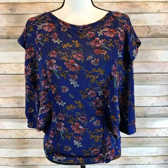 Free People Floral Dock Street Ruffle Shoulder Top - Picture 2 of 7